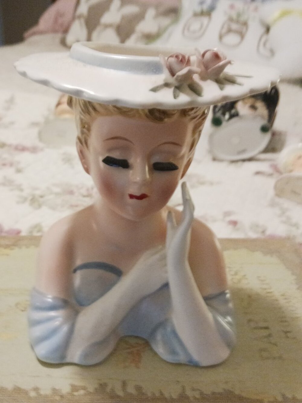 Vintage Lefton Lady Head Vase